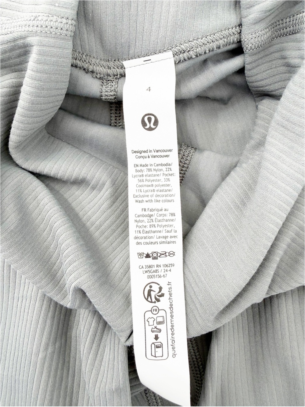 Lululemon Align High-Rise Ribbed Mini-Flare Pant Regular
Slate Gray size 4 NWT - Picture 5 of 6